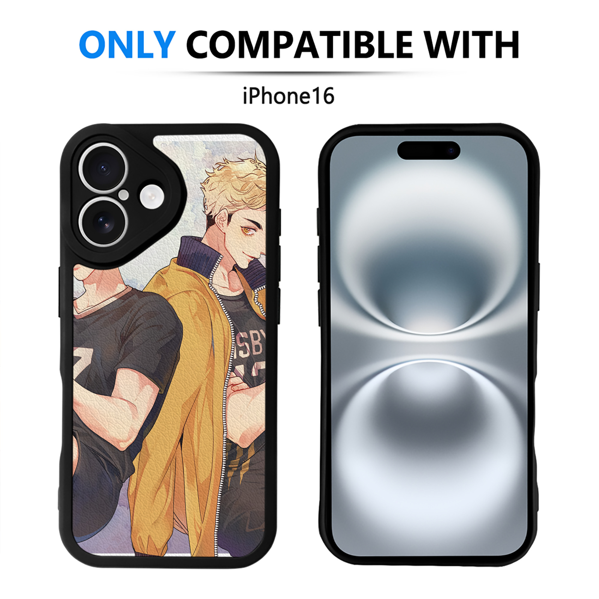 （画像用） ハイキュー!! Haikyu!! 【iPhone 16シリーズ対応】シリコンスマホケース（レザー調） 材質：シリコン